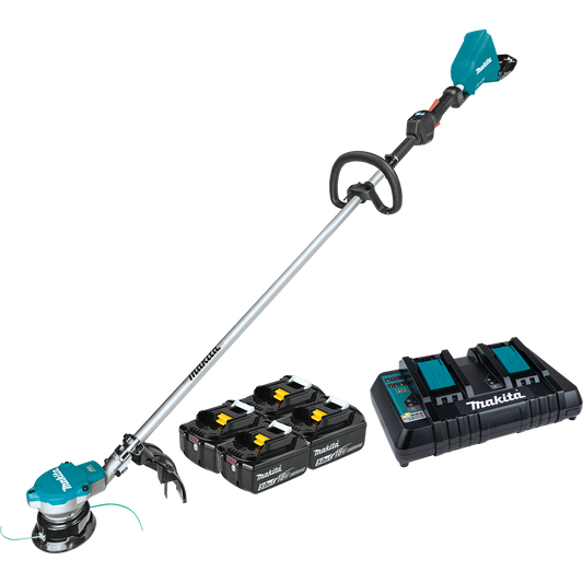 Makita XRU15PT1 36V (18V X2) LXT?? Brushless String Trimmer Kit with 4 Batteries (5.0Ah)
