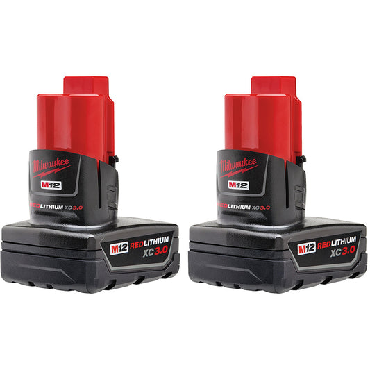 🎁 Milwaukee 48-11-2412 M12 REDLITHIUM XC 3.0Ah Battery (2 Piece) (100% off)