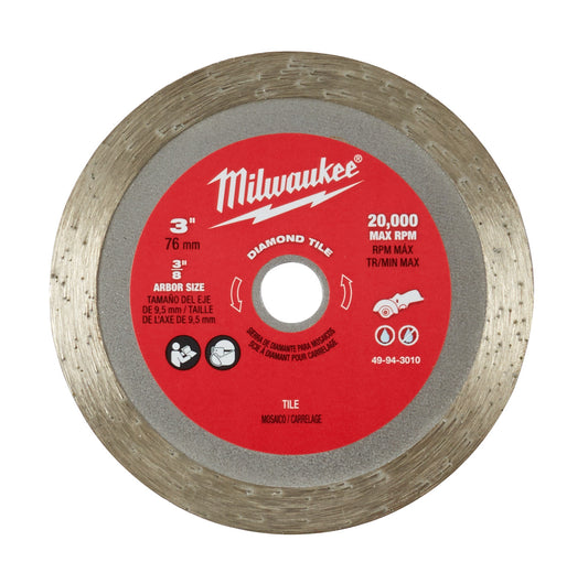 Milwaukee 49-94-3010 3 in. Diamond Tile Blade