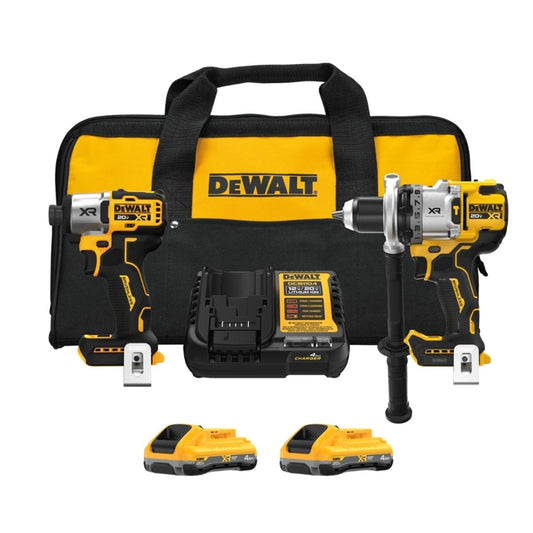 DeWALT DCK2101QQ2 20V MAX XR 2-Tool Hammer Drill/Impact POWERPACK 4.0Ah Combo Kit