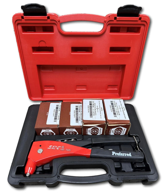 Proferred K04009 400Pc Steel Deluxe Hand Riveter Kit