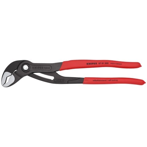KNIPEX 87 01 300 Heavy Duty Forged Steel 12 in Cobra Pliers with 61 HRC Teeth