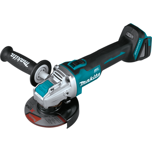 Makita XAG25Z 18V LXT® Lithium‑Ion Brushless Cordless 4‑1/2” / 5" X‑LOCK Angle Grinder, with AFT®, Tool Only