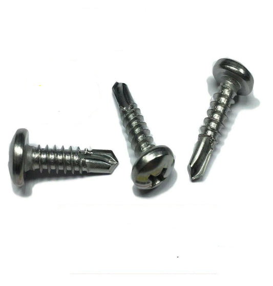Phillips Pan Head Self DrillIng Tek Screws StaInless Steel #8 x 3/4"