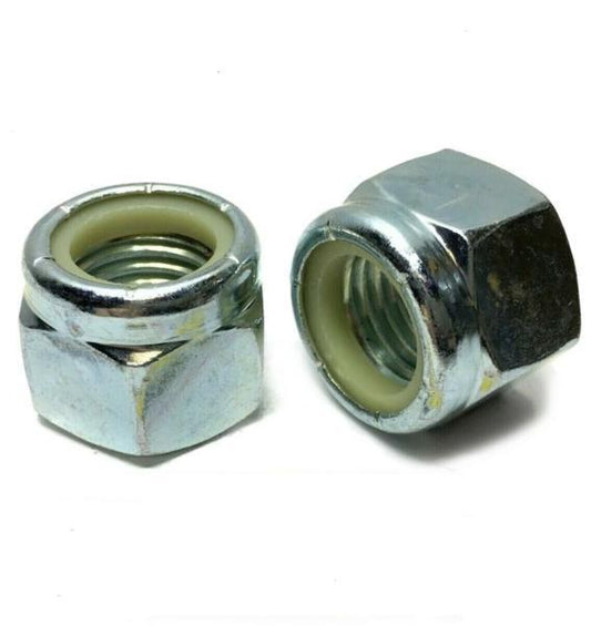 9/16"-12 Nylon Insert Lock Nuts Nylock Zinc Plated