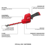 Milwaukee 2533-20 M12 FUEL 8" Hedge Trimmer