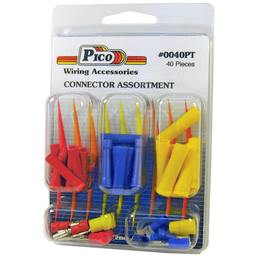 Pico 0040PT Assortment 22-16 AWG 16-14 AWG 12-10 AWG Butt Connectors & Terminals - Kit Clam