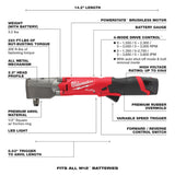 Milwaukee 2565-22 M12 FUEL 1/2" Right Angle Impact Wrench Kit