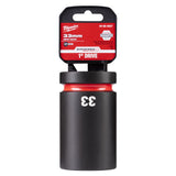 Milwaukee 49-66-6627 SHOCKWAVE Impact Duty 1" Drive 33mm Deep 6 Point Socket