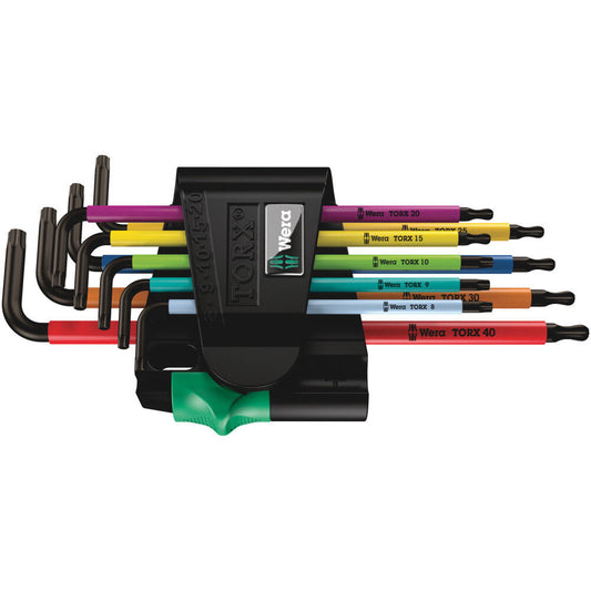 Wera Tools 05024335001 Metric BlackLaser 967/9 TX BO Multicolor 1 L-Key Set