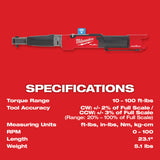Milwaukee 2465-20 M12 FUEL 3/8 in. Digital Torque Wrench with ONE-KEY