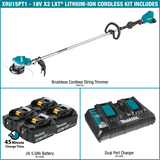 Makita XRU15PT1 36V (18V X2) LXTÂ® Brushless String Trimmer Kit with 4 Batteries (5.0Ah)