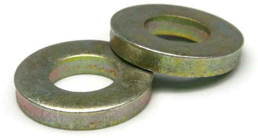Extra Thick Flat Washer USS Grade 8 Yellow Zinc Plated Thru-Hardened MCX Style (ALL SIZES)