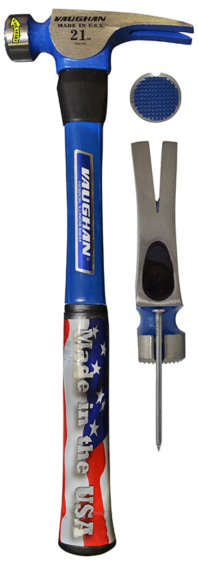 Vaughan CF21FG 21 OZ Milled Face Fiberglass California Framer Hammer
