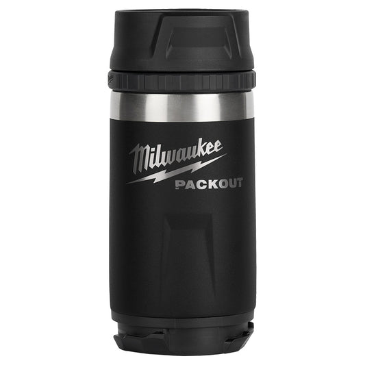 Milwaukee 48-22-8391B PACKOUT 12oz Insulated Bottle with Sip Lid-Black
