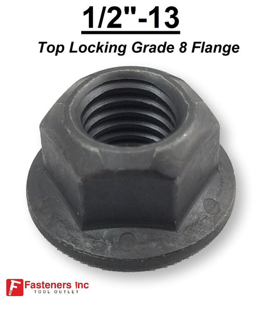 1/2"-13 Locking Flange Nut Grade 8 Phos & Oil Black Grade G