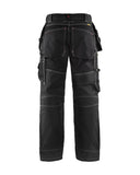 Blaklader Men's X1600 Cotton Durable Work Pants with Cordura Reinforced Pockets Black
