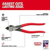 Milwaukee MT508 8" Diagonal Dipped Grip Cutting Pliers (USA)