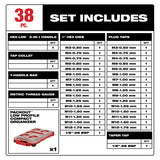Milwaukee 49-22-5603 38PC Metric Tap & Die PACKOUT Set w/ HEX-LOK 2-in-1 Handle