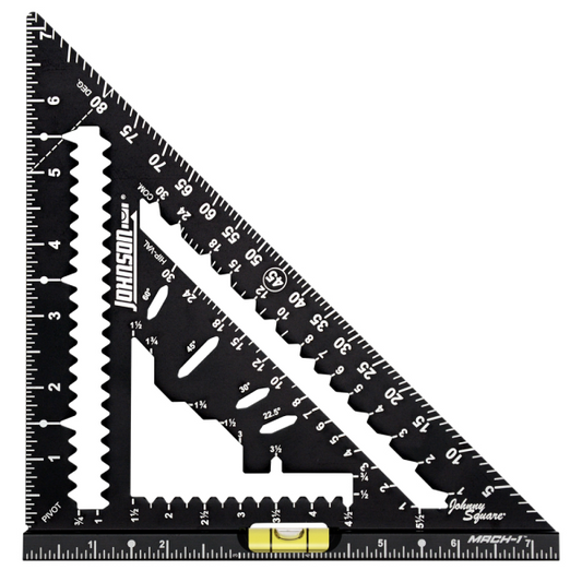 Johnson Level and Tool 7-1/4" Johnny Square® MACH-1™ Smart Mark™ Rafter Square with Level Vial