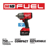 Milwaukee 2862-22R M18 FUEL w/ONE-KEY High Torque Impact Wrench 1/2" Pin Detent Kit