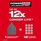 Milwaukee 48-80-5120 120 Grit Mesh Sanding Sheets for M12 FUEL Orbital Detail Sander (12 PK)