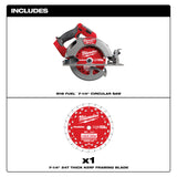 Milwaukee 2834-20 M18 FUEL 7-1/4ÃƒÂ¢Ã¢â€šÂ¬Ã‚Â Circular Saw (Tool Only)
