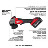 Milwaukee 2880-22 M18 FUEL 4-1/2" / 5" Grinder Paddle Switch, No-Lock Kit