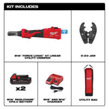 Milwaukee 2978-22O M18 FORCE LOGIC 6T Linear Utility Crimper Kit w/ O-D3 Jaw