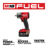 Milwaukee 2962-22R M18 FUEL 1/2" Mid-Torque Impact Wrench w/ Friction Ring Kit