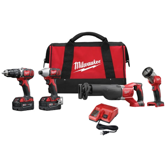 Milwaukee 2696-24 M18 Cordless 4-Tool Combo Kit