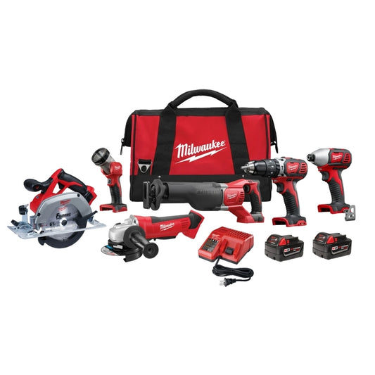 Milwaukee 2696-26 M18 Cordless 6-Tool Combo Kit