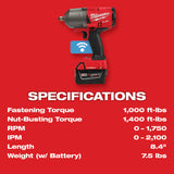 Milwaukee 2863-22R M18 FUEL w/ONE-KEY High Torque Impact Wrench 1/2" Friction Ring Kit