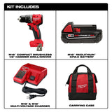 Milwaukee 3602-21P M18 Compact Brushless 1/2" Hammer Drill/Driver Kit