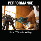 Makita XRJ08Z 18V LXTÂ® Lithiumâ€‘Ion Brushless Cordless Compact Oneâ€‘Handed Recipro Saw, Tool Only