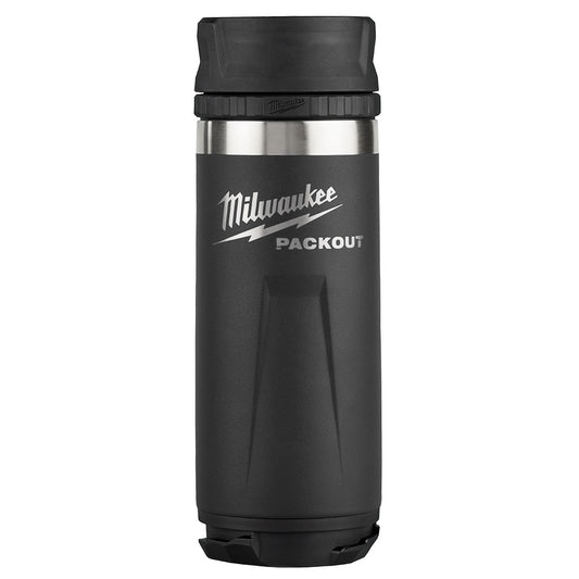 Milwaukee 48-22-8395B PACKOUT 18oz Insulated Bottle with Sip Lid-Black