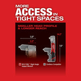 Milwaukee 2565P-20 M12 FUEL 1/2" Right Angle Impact Wrench w/ Pin Detent
