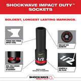 Milwaukee 49-66-6804 SHOCKWAVE Impact Duty Socket 1/2ÃƒÂ¢Ã¢â€šÂ¬Ã‚Â Dr 27PC MM & SAE PACKOUT Set