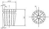 Amana Tool - 1/4 Dia Spring Collets ER32 (CO-174), Industrial Grade