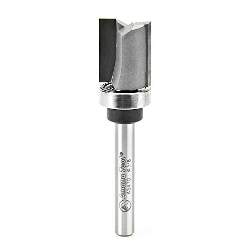 Amana Tool - 45470 Carbide Tipped Straight Plunge 5/8 Dia x 3/4 x 1/4" Shank with Uppe
