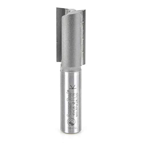 Amana Tool - 45436 Carbide Tipped Straight Plunge 11/16 Dia x 1-1/4 x 1/2" Shank