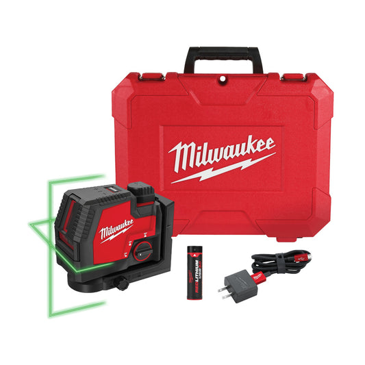 Milwaukee 3521-21 USB Rechargeable Green Cross Line Laser