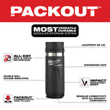 Milwaukee 48-22-8395B PACKOUT 18oz Insulated Bottle with Sip Lid-Black