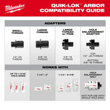 Milwaukee 49-56-7545 5PC 3/8" QUIK-LOK Arbor Set