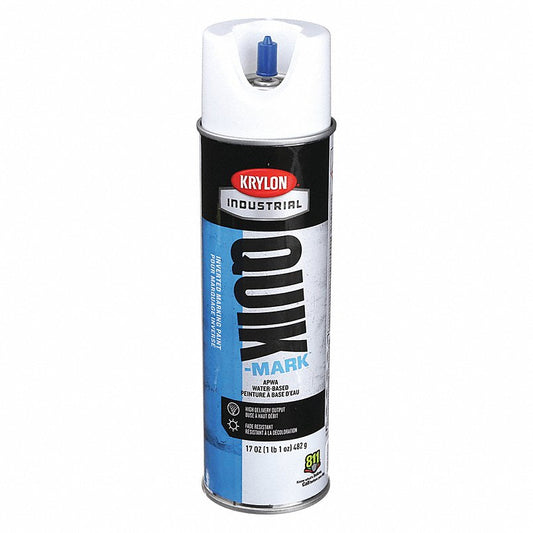 KRYLON A03901004 INDUSTRIAL Marking Paint: Inverted Paint Dispensing, Utility White, 20 oz, 468 Linear ft