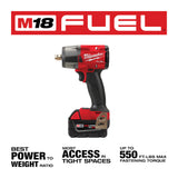 Milwaukee 2962P-22R M18 FUEL 1/2" Mid-Torque Impact Wrench w/ Pin Detent Kit