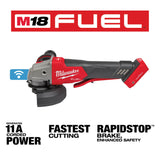 Milwaukee 2882-20 M18 FUEL 4-1/2" / 5" Braking Grinder w/ ONE-KEY Paddle Switch, No Lock