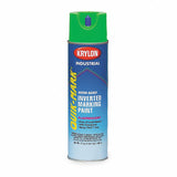 Krylon Quik-Mark A03630004 Fluorescent Caution Green Water-Based Inverted Marking Paint