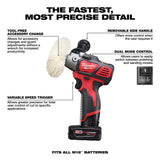 Milwaukee 2438-22X M12 12 Volt Lithium-Ion Cordless Variable Speed Polisher/Sander XC/Compact Battery Kit