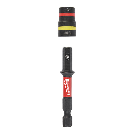 Milwaukee 49-66-4542 SHOCKWAVE Impact Duty 1/4Ã¢â‚¬Â and 5/16Ã¢â‚¬Â x 2-1/4Ã¢â‚¬Â QUIK-CLEAR 2-in-1 Magnetic Nut Driver